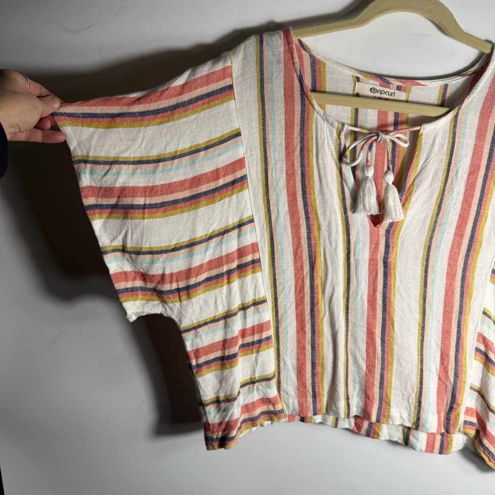 Rip curl crop top shirt womens medium slouchy, flowy, loose fit surfer beach